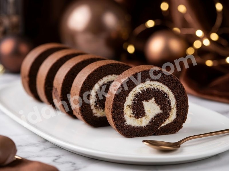 Roll Cake Coklat Keju